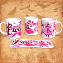 Caneca de Porcelana 325ml Decorada Orixás Ewá Caneca de Porcelana 325ml Decorada Orixás Ewá