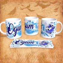 Caneca de Porcelana 325ml Decorada Orixás Ogum Caneca de Porcelana 325ml Decorada Orixás Ogum