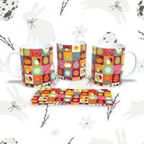Caneca de Porcelana 325ml Decorada Páscoa Páscoa 21 Caneca de Porcelana 325ml Decorada Páscoa Páscoa 21