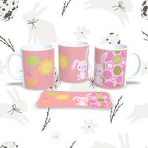 Caneca de Porcelana 325ml Decorada Páscoa Páscoa 22