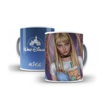 Caneca de Porcelana 325ML Decorada Princesas Alice Temática para Presente Outras Marcas