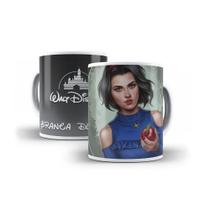 Caneca de Porcelana 325ml Decorada Princesas Branca de Neve Caneca de Porcelana 325ml Decorada Princesas Branca de Neve