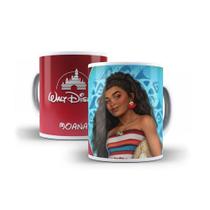 Caneca de Porcelana 325ml Decorada Princesas Moana