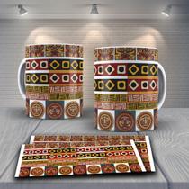 Caneca de Porcelana 325ml Decorada Tribal Personalizada
