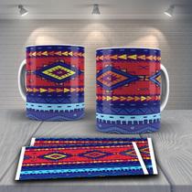 Caneca de Porcelana 325ml Decorada Tribal Personalizada