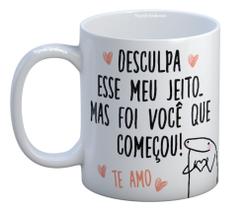 Caneca de porcelana 325ml dia dos namorados