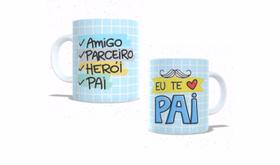 Caneca de porcelana 325ml eu te amo pai