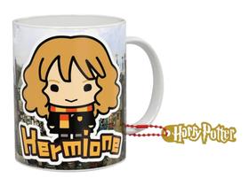 Caneca de Porcelana 325ml Harry Potter cute Hermione. Vem com um chaveiro exclusivo no mesmo tema