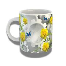Caneca de Porcelana 325ml Personalizada com Design 3D Exclusivo