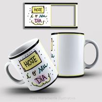Caneca de Porcelana 325ml Personalizada Decorada Feliz Aniversário