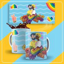Caneca de Porcelana 325ml Personalizada LGBT Decorada