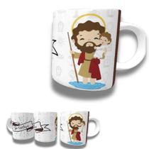Caneca de Porcelana 325ml Personalizada Santos Católicos Decorada