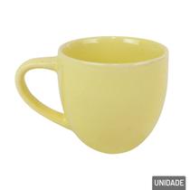 Caneca de Porcelana 95ml Amarela Lisa - Tudo em Caixa
