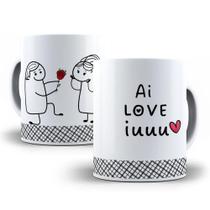 Caneca De Porcelana Ai Love Iuuu Presente Dia Dos Namorados