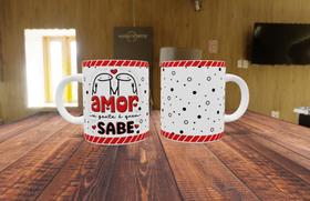 Caneca de Porcelana Amor a gente é quem sabe - Dia dos namorados