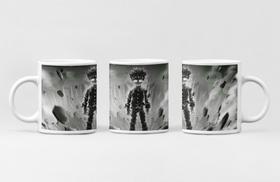 Caneca de Porcelana Anime Mob Psycho 100 Personalizada 325ml