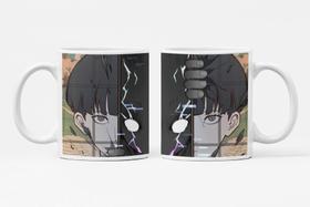 Caneca de Porcelana Anime Mob Psycho 100 Personalizada 325ml