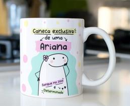 Caneca de Porcelana ARIANA Signos Flork - Meme - ZLprint Signo ÁRIES Zodíaco - Horóscopo