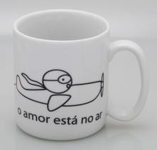 Caneca de Porcelana - Aviador - O Amor esta no Ar ! Caneca de Porcelana - Aviador - O Amor esta no Ar !