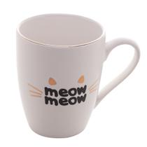 Caneca de Porcelana Branca Cat Meow 350ml Lyor