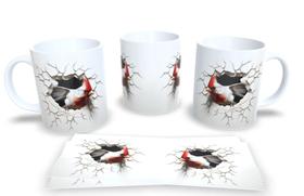 Caneca de Porcelana Branca Coleção Animal em 3D