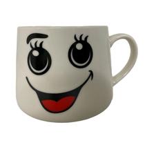 Caneca de Porcelana Branca Decorada Carinha 290ML para Chá