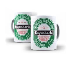 Caneca de Porcelana Branca logo turma Engenharia Civil UFG 1994