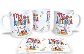 Caneca de Porcelana Branca Personalizada Coleção Flork dia das Mães