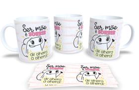 Caneca de Porcelana Branca Personalizada Coleção Flork dia das Mães