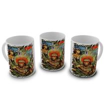 Caneca de Porcelana Caboclos da Mata Indígenas Umbanda
