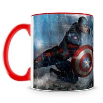 Caneca de Porcelana Capitão América vs Homem de Ferro - Personalizada