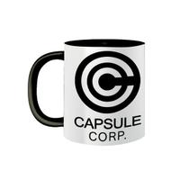 Caneca de Porcelana Capsule Corp Dragon Ball Goku e Bulma Caneca de Porcelana Capsule Corp Dragon Ball Goku e Bulma