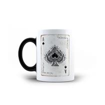 Caneca de Porcelana Carta Ás de Espadas Sorte e Poder 325mL