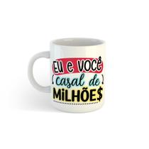 Caneca de Porcelana Casal de Milhões Caneca de Porcelana Casal de Milhões
