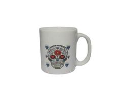 Caneca De Porcelana Caveira Vermelha 300 Ml