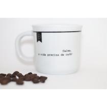 Caneca De Porcelana Cilindrica Com Frase Alcamante 150ml