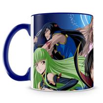 Caneca de Porcelana Code Geass com Alça Azul Escuro - 325ml Caneca de Porcelana Code Geass com Alça Azul Escuro - 325ml