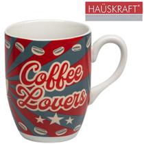 caneca de porcelana coffee lovers hauskraft 350ml