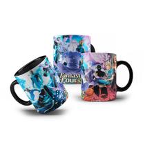 Caneca de Porcelana Coleção Quarteto Fantastico Super Herois