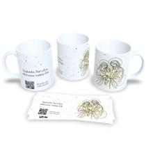 Caneca de Porcelana Coleção Religiosa Com QR Code Orações