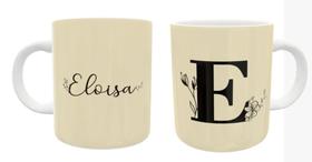 caneca de porcelana com nome de Eloisa - 325 ml - unitário caneca de porcelana com nome de Eloisa - 325 ml - unitário