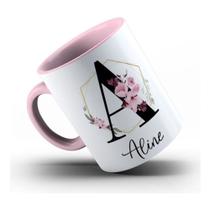 caneca de porcelana com o nome Aline - 325 ml - unitário caneca de porcelana com o nome Aline - 325 ml - unitário