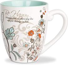 Caneca de porcelana decorada