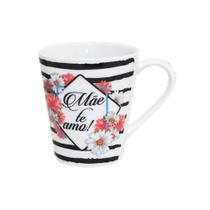 Caneca de Porcelana Decorada Mães com Caixa Presente 310ml