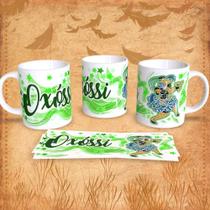 Caneca de Porcelana Decorada Orixás Oxóssi 325ML para Presente e Decoração Religiosa Outras Marcas Caneca de Porcelana Decorada Orixás Oxóssi 325ML para Presente e Decoração Religiosa Outras Marcas