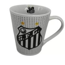 Caneca De Porcelana Decorada Santos Peixe 250ml