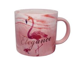 Caneca De Porcelana Decorativa Com Estampa De Flamingo 300ML
