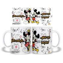 Caneca de Porcelana Dia dos namorados Mickey e Minnie Dança