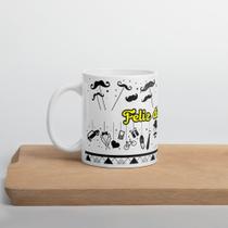 Caneca de Porcelana dia dos Pais Bigodes