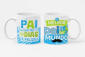 Caneca de porcelana dia dos pais com frases divertidas